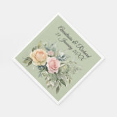 セージ結婚の色合い スタンダードランチョンナプキン (角)