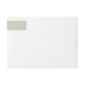 セージ結婚グリーンのカップル差出人住所ラベル ラップアラウンドラベル (正面)