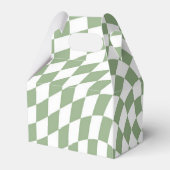 セージ結婚グリーンのコレクシ市松模様にョン フェイバーボックス (裏面サイド)