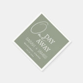 セージ結婚グリーンの1日リハーサル遠くにディナー スタンダードカクテルナプキン (角)