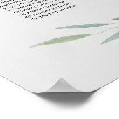 セージ結婚グリーンリーの座席表、植物学 ポスター (角)