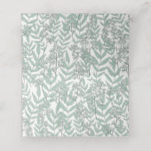 セージ結婚グリーンヴィンテージ植物学 プレイスカード (内部開封)