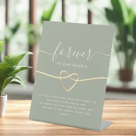 セージ結婚グリーン記念表記号 台座サイン