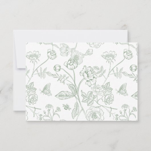 セージ結婚グリーン食品アレルギーダイエット制限 出欠カード (裏面)