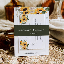 セージ結婚グリーン 招待状ベリーバンド