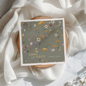 セージ結婚ナプキンス スタンダードカクテルナプキン