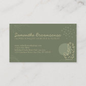 セージ結婚金ゴールド書道花サボテン 名刺 (裏面)