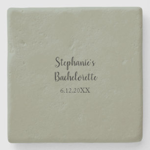 セージ結婚・グリーンのバチェロレッテ名優待贈答品 ストーンコースター