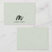 セージ絵を描ブラシスタイルモノグラムスクリプト名 ノートカード (正面/裏面)