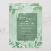 セージ緑お洒落野草穂 招待状 (正面/裏面)