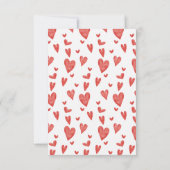 セージ緑かわいいクマの水の色ハート赤ちゃんシャワー サンキューカード (裏面)