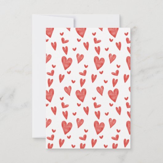 セージ緑かわいいクマの水の色ハート赤ちゃんシャワー サンキューカード (裏面)