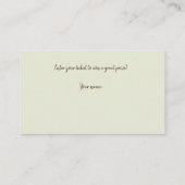 セージ緑とクリーム水カラーバラエンクロージャ エンクロージャーカード (裏面)