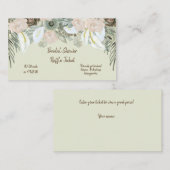 セージ緑とクリーム水カラーバラエンクロージャ エンクロージャーカード (正面/裏面)