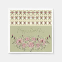 セージ緑とクリーム色の白とバラ