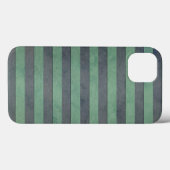 セージ緑とグレーストライプのパターン Case-Mate iPhoneケース (裏面 (横))