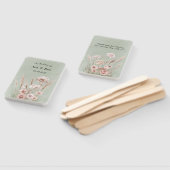 セージ緑とピンクの野結婚花 ハンドファン (組立なし)