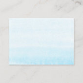 セージ緑とブルータイポグラフィのベビー本 エンクロージャーカード (裏面)