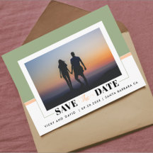 セージ緑と桃の結婚式Dateの写真を保存