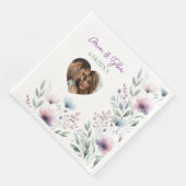 セージ緑と梅の紫の植物結婚の (コーナー)