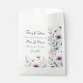 セージ緑と梅の紫の植物結婚の フェイバーバッグ (正面)