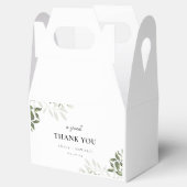 セージ緑と白のフローラ甘い感謝 フェイバーボックス (オープン)