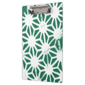 セージ緑と白の幾何学的パターン クリップボード (左)