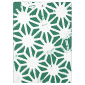 セージ緑と白の幾何学的パターン クリップボード (裏面)