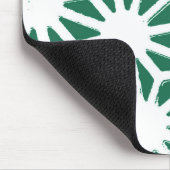 セージ緑と白の幾何学的パターン マウスパッド (コーナー)