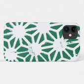 セージ緑と白の幾何学的パターン Case-Mate iPhoneケース (裏面(横))