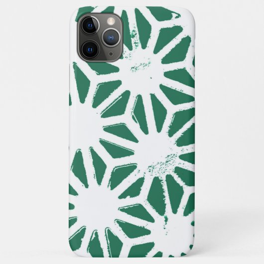 セージ緑と白の幾何学的パターン Case-Mate iPhoneケース (裏面)