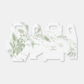 セージ緑と白の花の枝結婚付き フェイバーボックス (折り畳みなし)