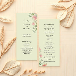 セージ緑と赤面ウォーター色バラ プログラム