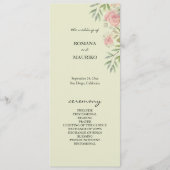 セージ緑と赤面ウォーター色バラ プログラム (正面)