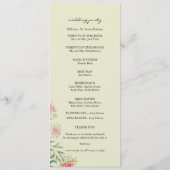 セージ緑と赤面ウォーター色バラ プログラム (裏面)