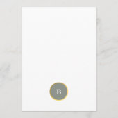 セージ緑と金箔サークルモノグラム結婚ズ メニュー (裏面)