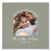 セージ緑のアーチフォト結婚のギフトホームデコール フォトプリント            (正面)