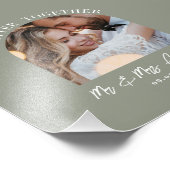 セージ緑のアーチフォト結婚のギフトホームデコール フォトプリント            (角)