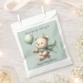 セージ緑のクマ赤ちゃんシャワー母になる フェイバーバッグ (クリップ留めされた状態)