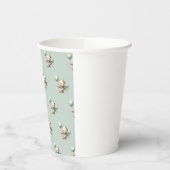 セージ緑のクマ赤ちゃんシャワー紙カップ 紙コップ (左)