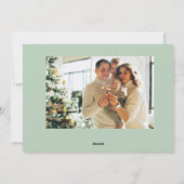 セージ緑のクリスマスパゴダの木5 – 写真 シーズンカード (裏面)