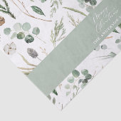 セージ緑のクリスマスミニマル植物学 薄葉紙 (詳細)