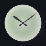 セージ緑のグラデーションのオーラ ラウンド壁時計<br><div class="desc">グラデーションデザイン – オーラ効果 – セージ緑。</div>