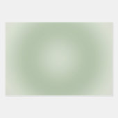 セージ緑のグラデーションのオーラ ラッピングペーパーシート (正面)
