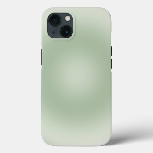 セージ緑のグラデーションのオーラ Case-Mate iPhoneケース (裏面)