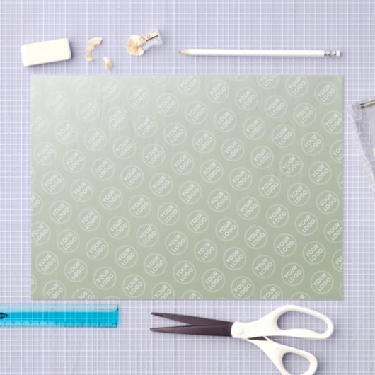 セージ緑のグラデーションのロゴビジネスのパッケージ 薄葉紙 (クラフト)