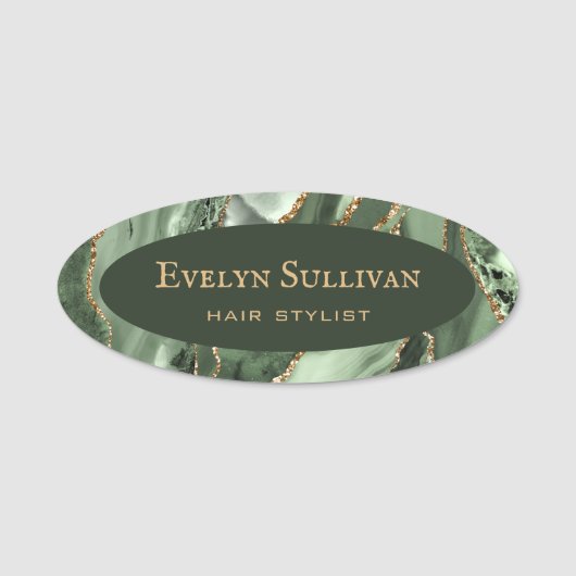 セージ緑のゲート名タグ 名札 (正面)