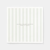 セージ緑のゴルフカート赤ちゃんシャワーナプキン スタンダードカクテルナプキン (正面)