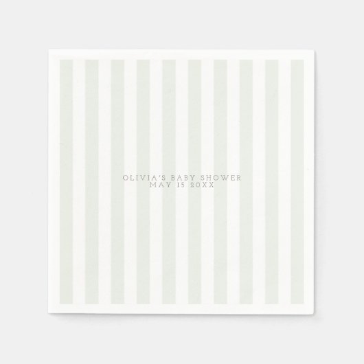 セージ緑のゴルフカート赤ちゃんシャワーナプキン スタンダードカクテルナプキン (正面)