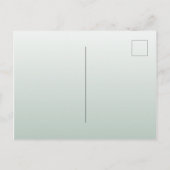 セージ緑のゴールデンフローラブライダルシャワー招待 ポストカード (裏面)